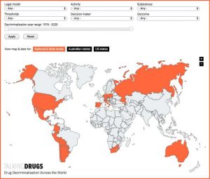 Click to view the interactive map of global drug decriminalisation.